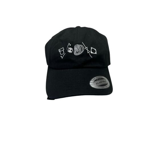 Desk Crits Monochrome Line Hat – Black Minimalist Dad Cap – One Size (NWOT) - Picture 6 of 6